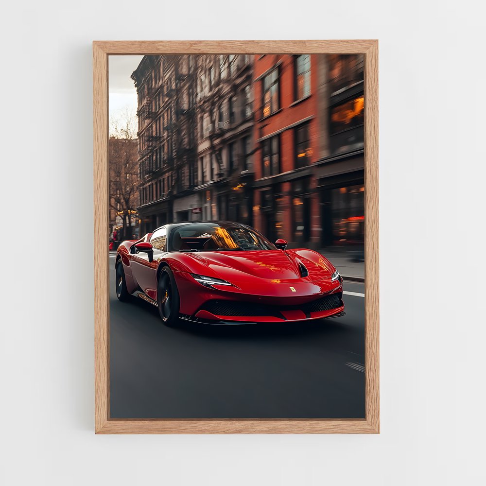 Poster City Racer – affiche Ferrari (vue 4)